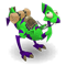 Emerald and Indigo Dragoturkey