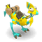 Golden and Turquoise Dragoturkey