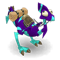 Indigo and Turquoise Dragoturkey