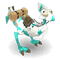 Ivory and Turquoise Dragoturkey