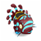 Turquoise and Crimson Seemyool