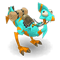 Turquoise and Ginger Dragoturkey